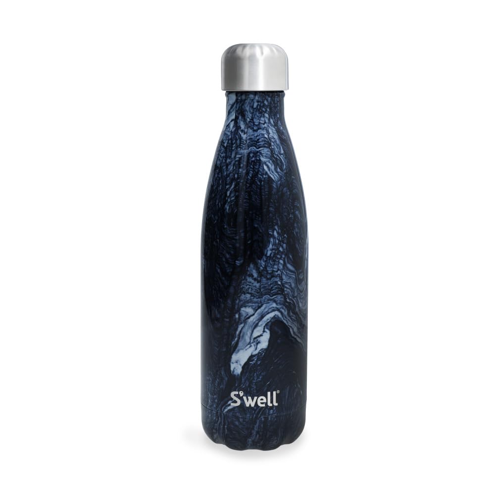 S'well Original Water Bottle, Azurite Marble, 500ml, Vacuum Insulated Bottle Keeps Drinks Cold and Hot, BPA-Free Stainless Steel Leak Proof On The Go Hydration, Blue — image 1