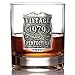 English Pewter Company Vintage Years 1985 40th Birthday or Anniversary Old Fashioned Whisky Rocks Glass Tumbler - Unique Gift Idea For Men [VIN004]