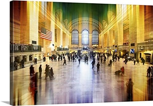 Canvas On Demand Philippe Hugonnard Premium Thick-Wrap Canvas Wall Art Print, 48" x 32", entitled 'Grand Central Station, New York - Urban Stretch Series I'