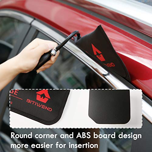BITIWEND Air Shim,Air Wedge Pump 3pcs Inflatable Air Bag Shims for Leveling,Alignment,Contractor Tool,Inflatable Pump Wedge,Air Bag Removal Tool,Air Wedge Tool,Black
