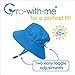 Kids Summer Quick Dry Swim Sun Hats 50 UPF, Adjustable Foldable Packable L: 15m - 5Y,White - Toggled Chinstrap