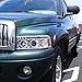 Spec-D Tuning 2LHP-RAM94-TM Dodge Ram 1500 2500 3500 Led Halo Chrome Clear Projector Head Lights