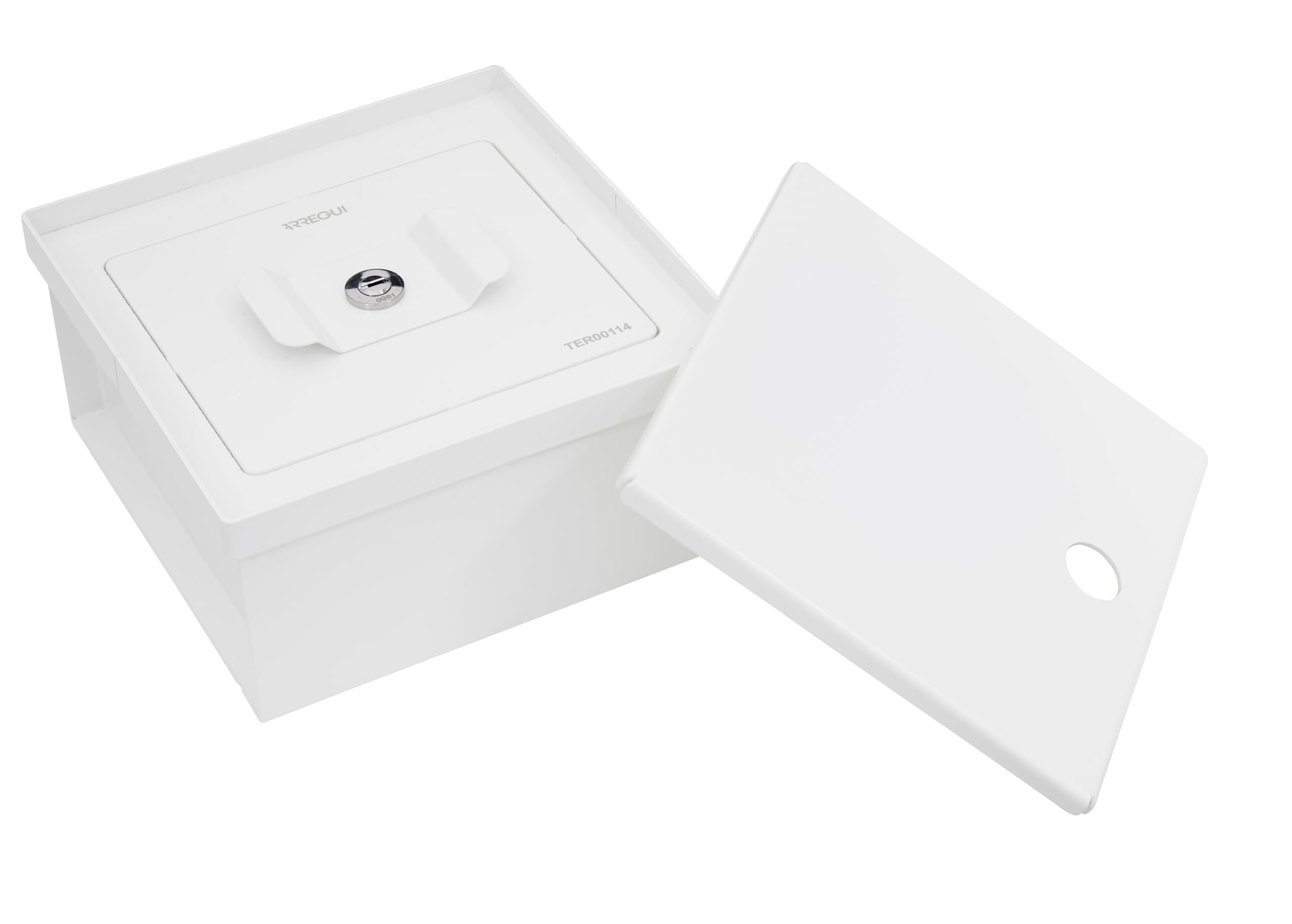 ARREGUI Terra 22801W-S1 Hidden Hidden Floor Safe | Small Recessed Safe | Secret Safe | Secret Money Hide| 10x20x20cm | 2.3L | White