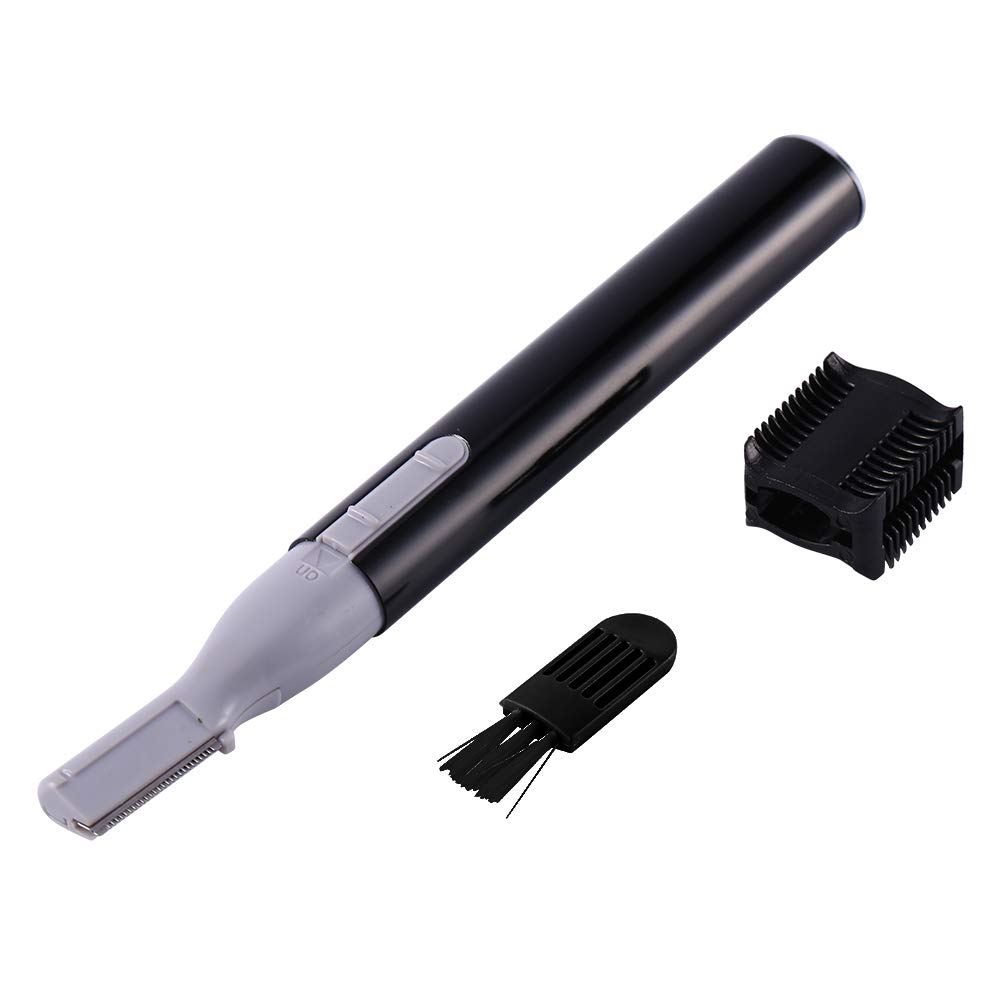 Eyebrow Blade, Portable Electric Unisex Face Body Hair Shaver Razor Makeup Beauty Trimmer with Brush and Adjustable Eyebrow Comb (Black)