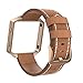 SWEES Leather Bands Compatible with Fitbit Blaze Smart Watch, Genuine Leather Replacement Band with Metal Frame Small & Large for Women Men, Champagne Gold, Rose Gold, Black, Brown, White, Grey, Beige