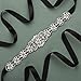 SWEETV Pearl Beaded Wedding Dress Belt Rhinestone Bridal Belt Sash for Evening Gown with Ribbon, Black