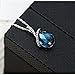NEOGLORY Platinum Plated Angle Teardrop Crystal Jewelry Set, Pendant Necklace, Earrings,18
