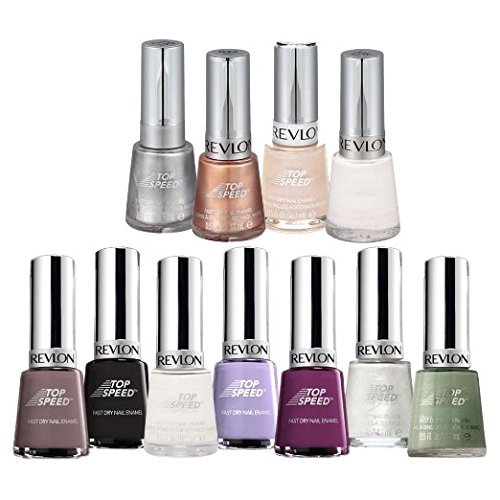 Lot of Revlon Top Speed Finger Nail Polish Color Lacquer Set 11-Piece Collection