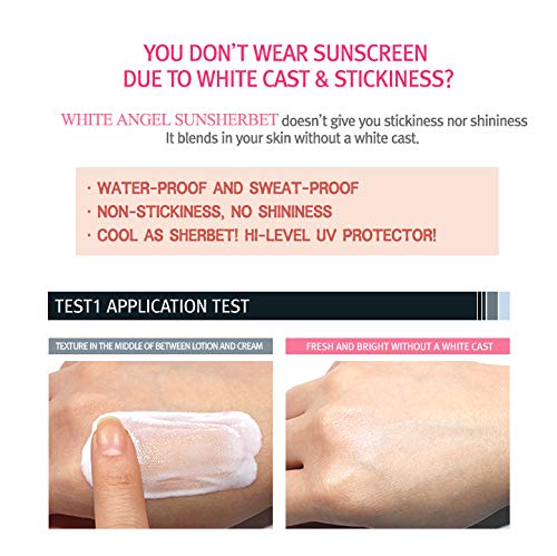 Skinaz) White Angel Sun Sherbet + Sun Block Cream SPF50+ / PA+++ / X - COOL SUNBLOCK CREAM - Thumbnail 3