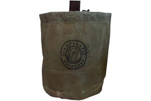 CAMPCRAFT OUTDOORS Bush Pot Bag | Bushcraft Cooking Bag | Camp Cookset Bag | Coffee Pot Bag | Waxed Canvas Foragers Pouch | Mushroom Bag