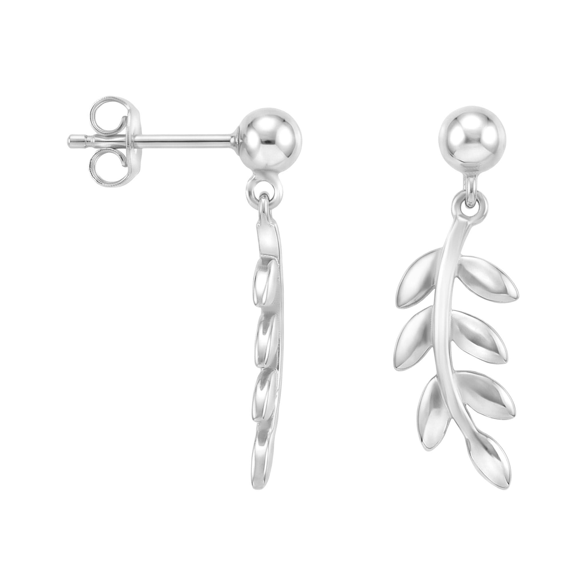 SOFIA MILANI - Women's Earrings 925 Silver - Leaf Stud Earring - 21080