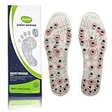 Magnetic Massage Insoles, Healthy and Breathable Foot Acupoint Massage Inserts Magnetic - Suitable for Everyday use Acupressure Shoe Inserts - Promote Blood Circulation - Relieve Fatigue