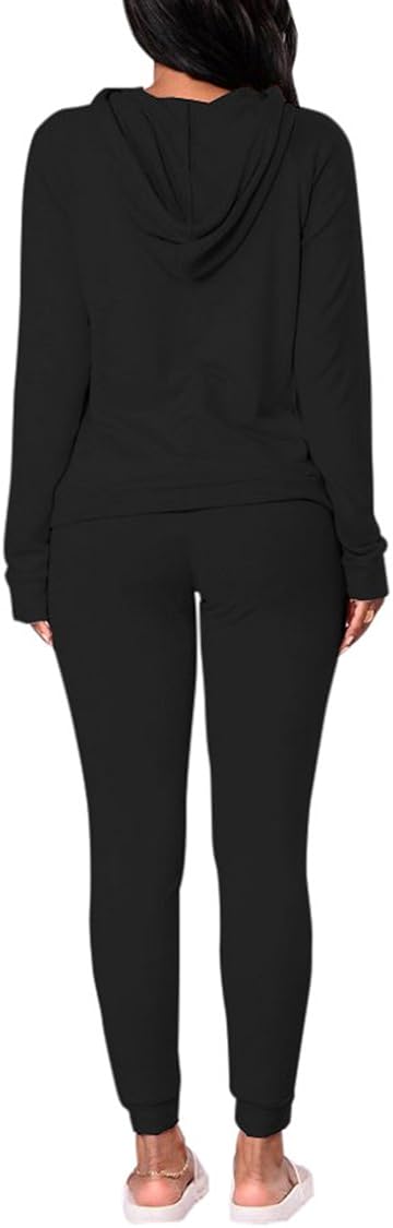 FUPHINE Women's Tie Dye Jogger Outfit Sweatsuit 2 Piece Sweatshirt Long Sleeve Hooded and Pants Lounge Sets Tracksuit Black at  Women’s Clothing store