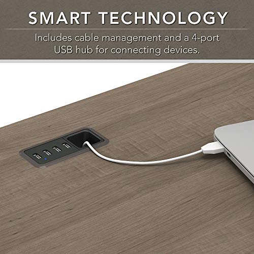 Bush Furniture Cabot L Shape Desk, 60W, Ash Gray Pricepulse