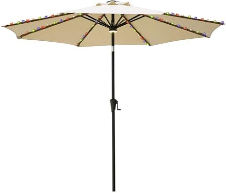 Patio Umbrella Lights 104 Led 8 Modes With Remote Controller Waterproof Outdoor Decoration Atmosphere Led Strip Lights For Bar Holiday Home Party Hotel Multi Colored Amazon Com