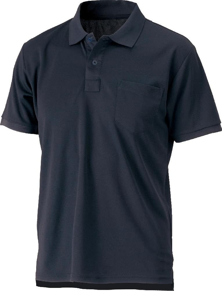 SM:0181 速乾ドライ半袖ポロシャツ>【吸汗速乾 軽量 シンプル】[S 05:ネイビー]