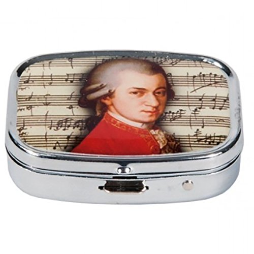Fridolin 18271 Mozart 5.1 x 12 x 6 cm Multi-Coloured Metal Pill Box