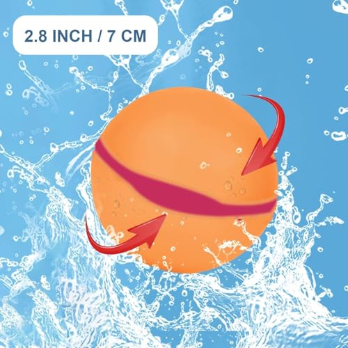 24PCS Reusable Water Balloons for Kids,Magnetic Refillable Latex-Free Silicone Water Bomb with Mesh Bag,Swimming Pool Toys Beach Summer Party Supplies Bath Toy Outdoor Idea Gift for Kids