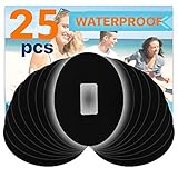 Fixic Patches for G4 G5 - Waterproof Adhesive - Oval - Pre Cut - Best Fixation for G4 G5 - Pack of 25 (Black)