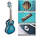 SanDona Acoustic Electric Concert Ukulele EQ 24 Inch Kit eUKC-131 | Spruce Top Flamed Okoume Back and Side | Under-Saddle Pickup, Strap, Aquila Strings, Digital Tuner and Gig bag | Midnight Sapphire