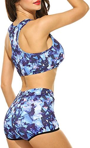 Women's Sexy Two Pieces Set Print Swimwear Swimsuit Beach Wear Bikini Diamond XL