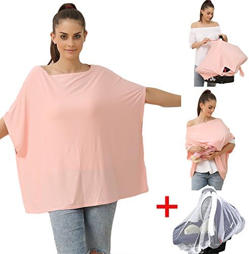 Mother's Nursing Cover, Multi-Use Baby Car Seat Cover, Lactating Women Breastfeeding Clothes, Lightweight And Breathable Batwing-sleeved Blouse Shirt (2001-05)