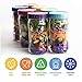 The Goods Mall - 14 Pack - Color Plastic Mason Jar Lids - Fits Ball and Kerr - 7 Wide Mouth and 7 Regular Mouth