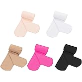 Century Star 5 Pairs Ballet Tights for Girls Toddler-Soft Footed Dance Transition Tights