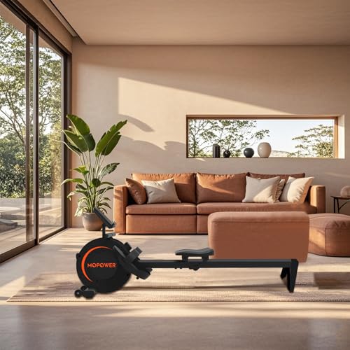 Remo Doméstico Magnético 8 Níveis – Trilho Alumínio 1 m, Roda de Inércia 2 kg, Suporta iPad, Capacidade 120 kg