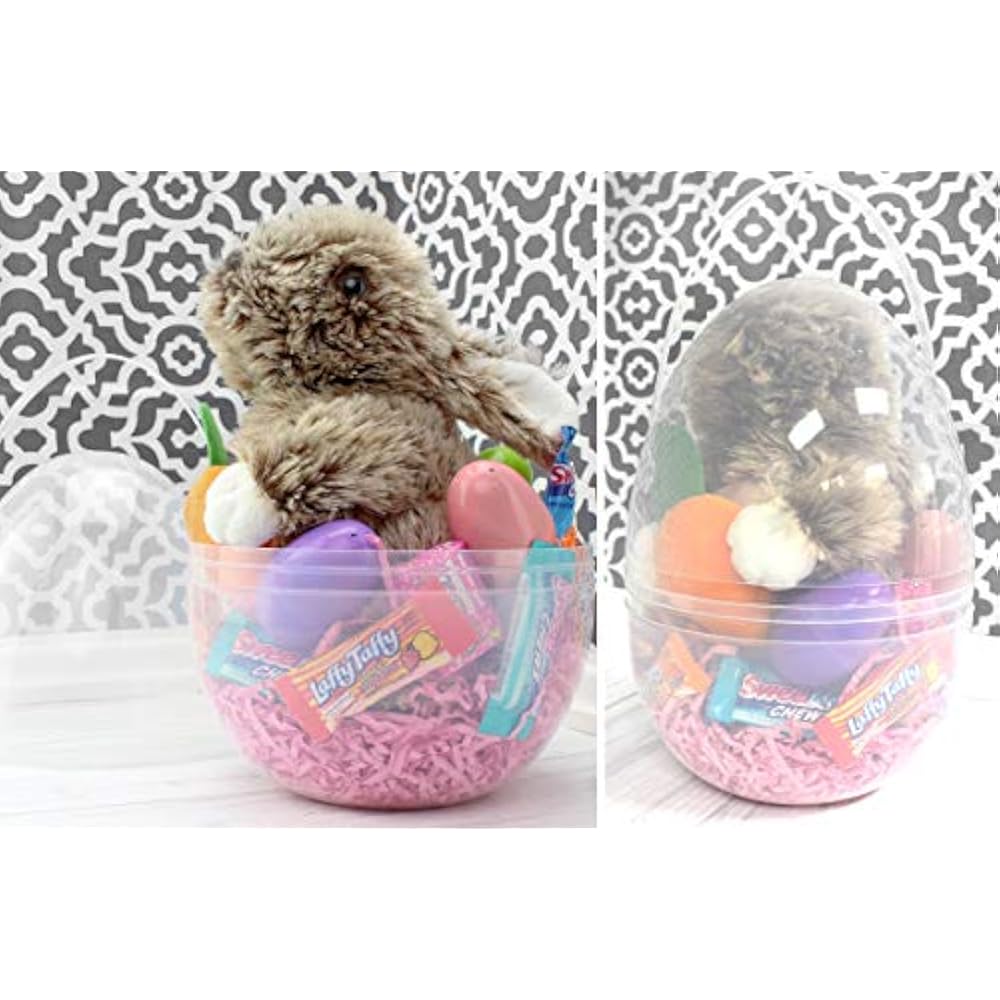 Jumbo Party Packs Plastic Easter Eggs (4Pack, 10Inch) Giant Clear EggShaped " eBay