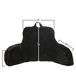 Holawakaka Standard Faux Fur Bed Rest Pillow with