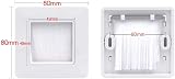 VCE White Single Gang Brush Faceplate Wall Plate for Cable Management - 2 Pack view 3