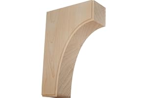 Ekena Millwork BKTW02X04X06CVMA Clarksville Wood Brackets, 1 3/4"W x 4"D x 6"H , Maple