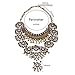 Zhenhui Vintage Silver Gold Tone Long Boho Statement Necklace Trendy Bohemian Turkish for Women Accessories from Indian Jewelry (Yellow)