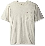 Carhartt Men's Maddock Pocket Short Sleeve T-Shirt, Oatmeal Heather, Large