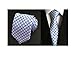 MINDENG Tartan Wool Tie White Check Business Men's Silk Neckties Leisure Ties