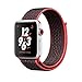 VATI Watch Sport Loop Band , Fastener Adjustable Closure Wrist Lightweight Breathable Nylon Replacement Band for Apple Watch Series 3/2/1 Nike Edition38 MM Bright Crimson / Black