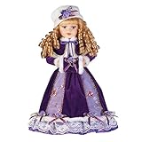Collections Etc Women's Alexandra Antique Replica Victorian Winter Porcelain Doll w/Gift Box - 16