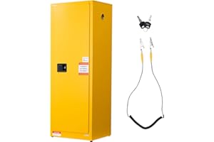 VEVOR Flammable Cabinet, 23.2 x 18.1 x 65.0 inch, 23 Gallon Flammable Storage Cabinet with Adjustable Shelf, Cold-Rolled and 