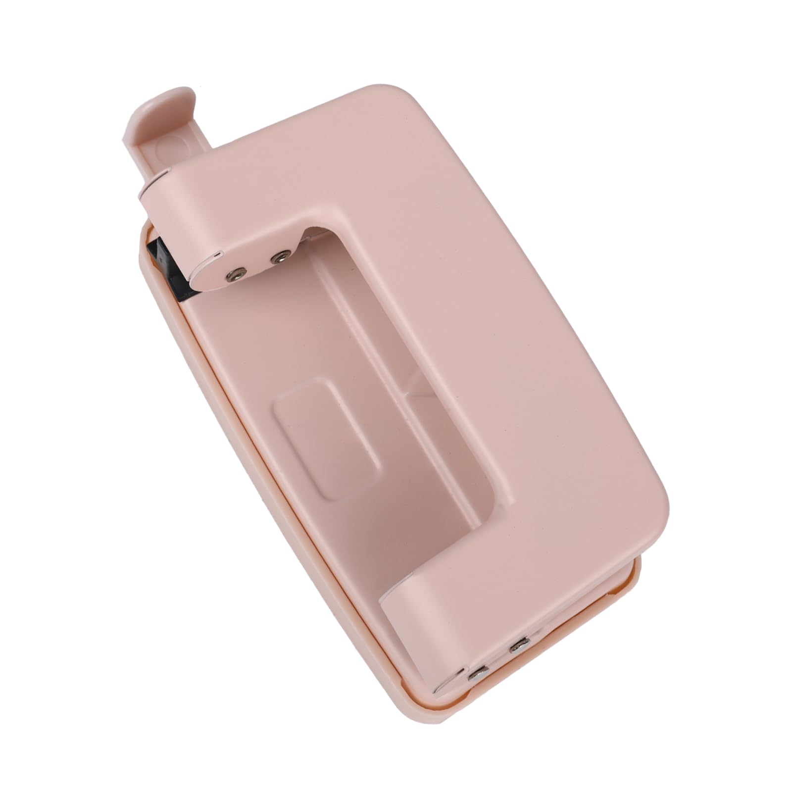 Photo 1 of 2 Hole Punch 1/4" with Ruler Paper, Pink Two Hole Punch, 2 Holes Puncher for File Folder, Metal Manual Low Force Looseleaf Double Punch Capacity 10 Sheet for A4/A5/B5 for Office and Home