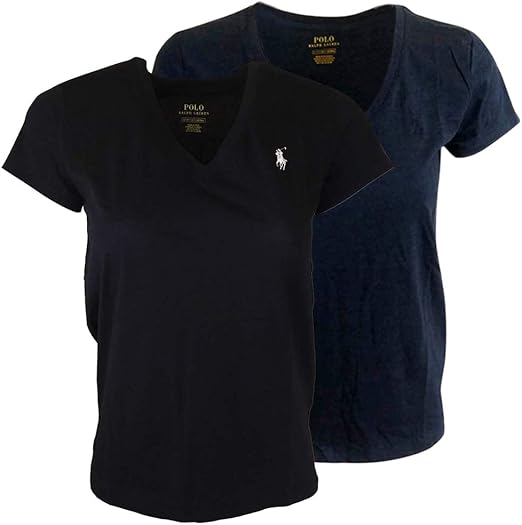 Ralph Lauren Women S V Neck T Shirt Bundle 2 Pack At Amazon