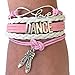 BAE Icons Dance Bracelet Gift for Girls, Infinity Dance Bracelet Ballet Shoes Charm, Gift Wrapped (Pink, White, 5.5in Medium). Pink Jewelry for Girls. Dance Girl Gift for Birthday Gifts