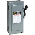 Square D - D322N 60-Amp 240-Volt Three-Pole Indoor General Duty Fusible Safety Switch with Neutral