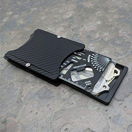 Keeper Wallet Carbon Edition. Includes Tool Card, Keeper/Compartment box. Holstex EDC Tactical Wallet with Carbon Fiber Texture.