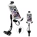 Te-Rich Upgraded 2-in-1 Cigarette Lighter Phone Holder Car Mount Charger with Built-in Lightning Cable for iPhones - Dual USB, 3.1A Max