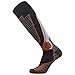 Pure Athlete High Performance Wool Ski Socks - Thermal Warm Merino Wool OTC Sock, Men Women (1 Pair - Black/Grey/Orange, Medium)