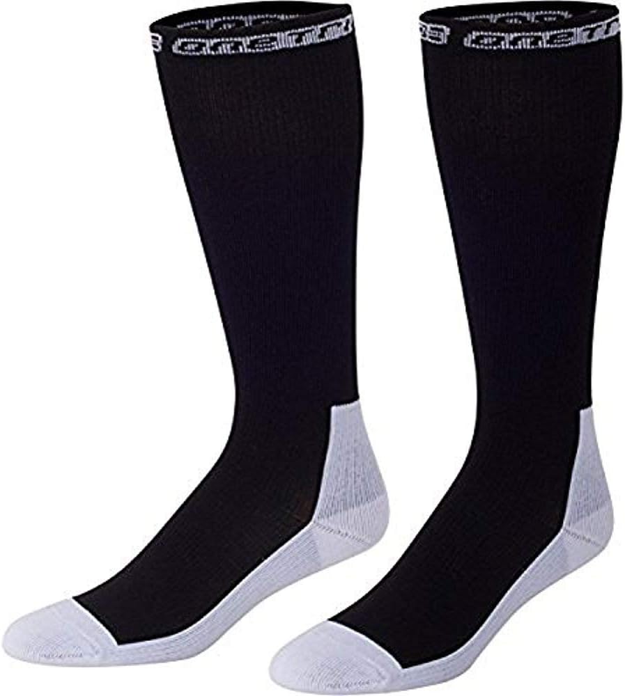 OneTri Compression Socks (1 Pair) 20-30mmHg Graduated - Below Knee High Training, Race, and Recovery Socks (X-Large, Black)