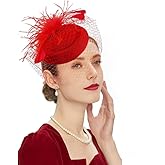 Litter Star Fascinators Headband with Feather, Women's Tea Party Hat for Derby Events, Cocktail, Wedding, Fancy Dress Party