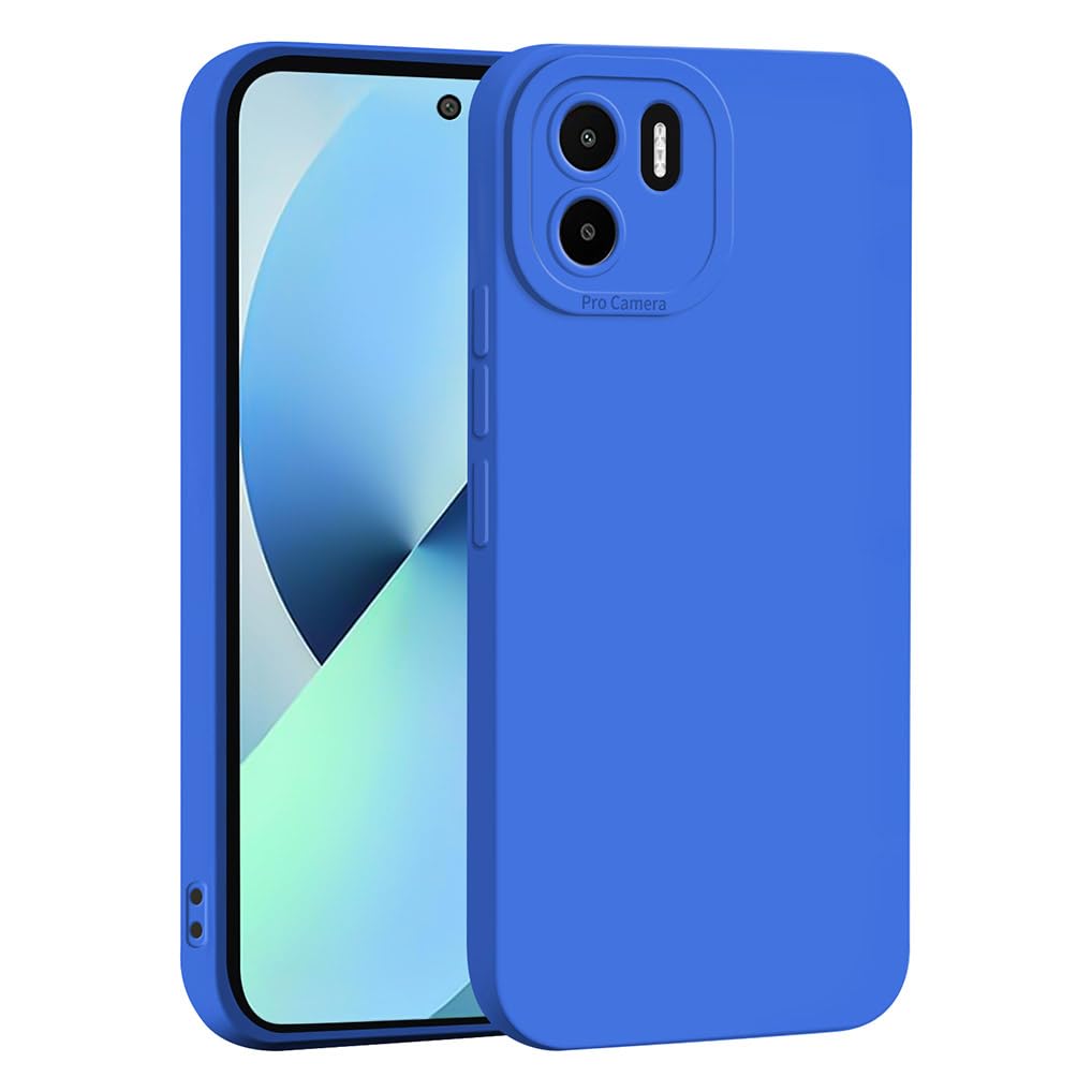 SEAHAI Case for Xiaomi Redmi A1 / Xiaomi Redmi A2, Ultra Thin Premium Soft Silicone Phone Cover with Thickened Camera Protection Design, Shockproof TPU Bumper Fashion Case Cover - Dark Blue