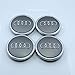 ZZHF1 Wheel Centre Hub Caps 69mm for Audi Badge Emblem 4B0601170A (4Pcs) (Gray)